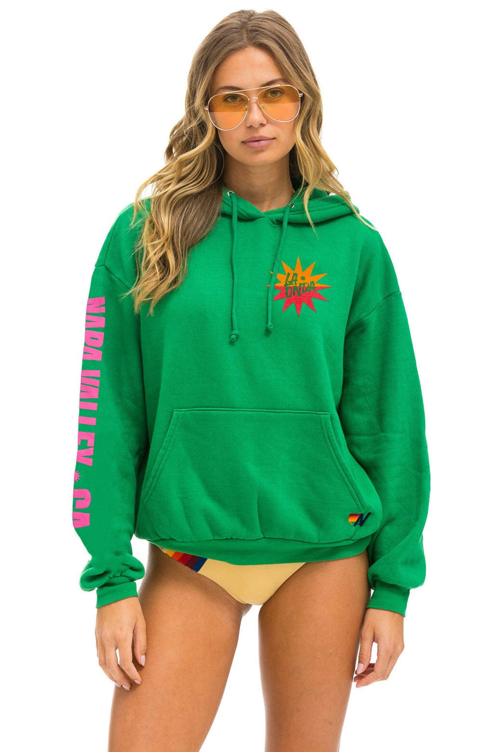 Classic LA ONDA 2025 RELAXED PULLOVER HOODIE - KELLY GREEN