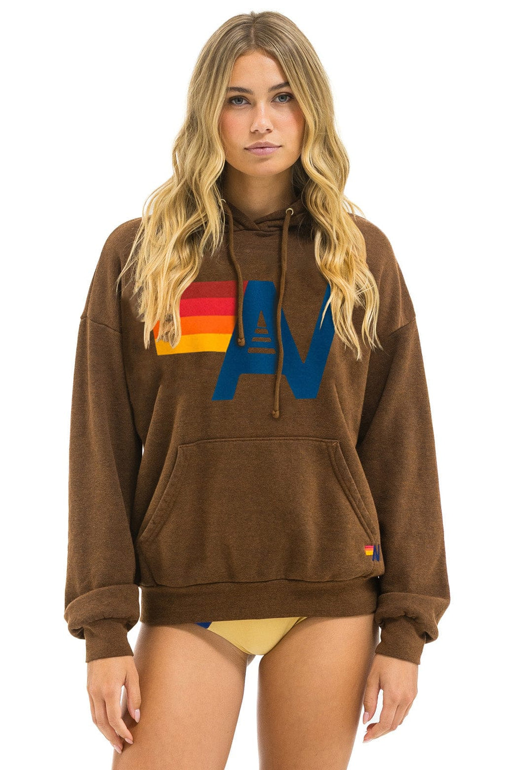 Classic LOGO PULLOVER RELAXED HOODIE - CHOCOLATE