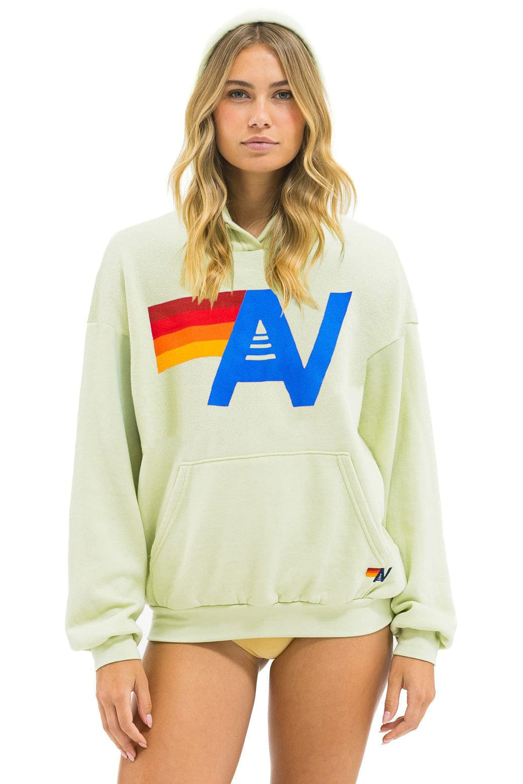 Classic LOGO PULLOVER RELAXED HOODIE - LIME CREAM