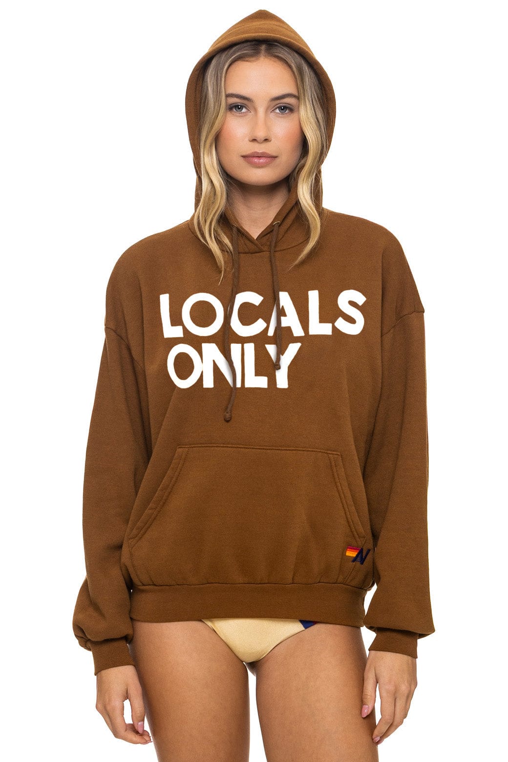 Classic LOCALS ONLY RELAXED PULLOVER HOODIE - CINNAMON