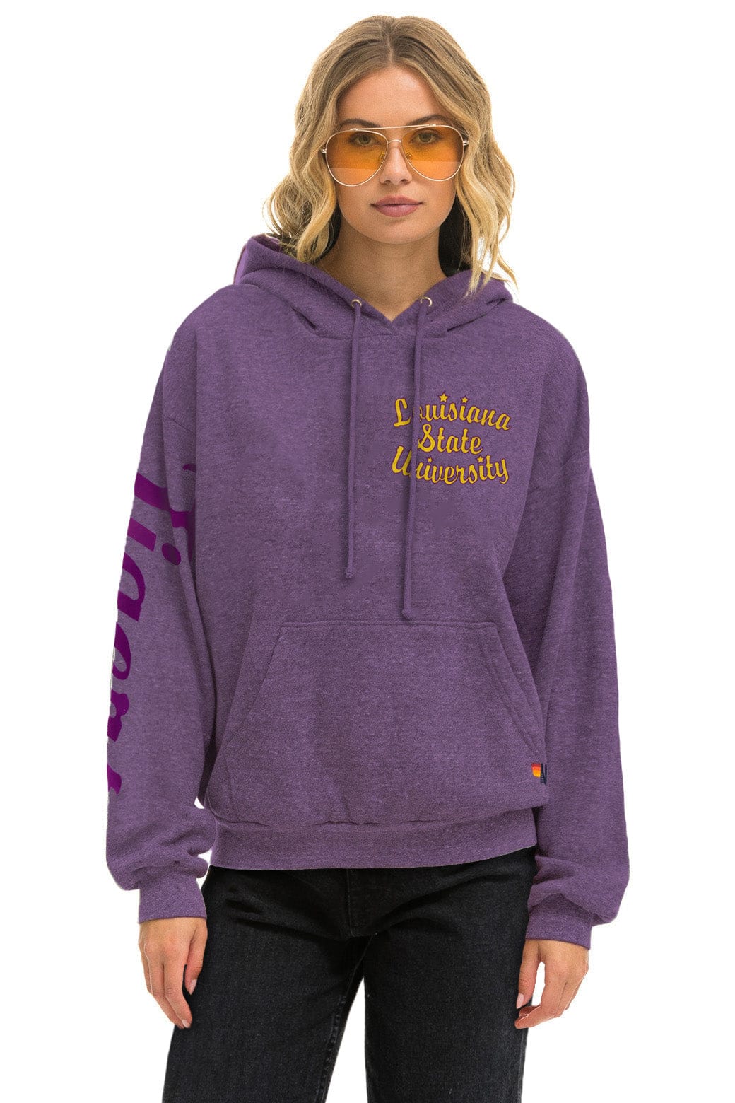 Classic LSU TIGER RELAXED PULLOVER HOODIE - GRAPE