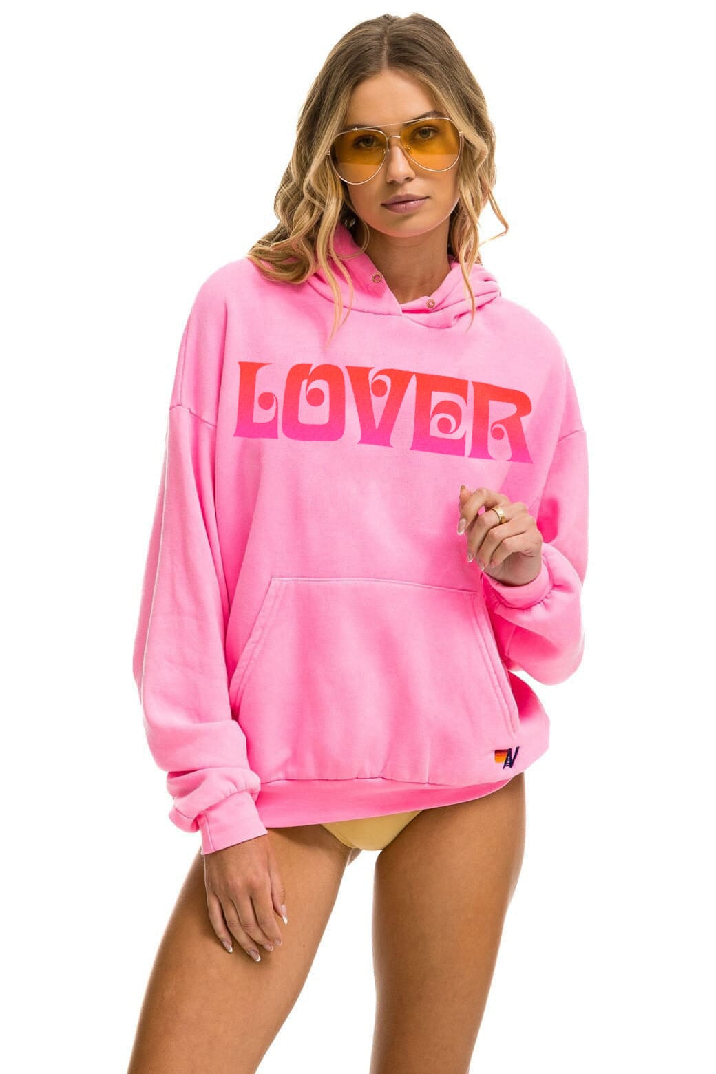 Classic LOVER RELAXED PULLOVER HOODIE - NEON PINK
