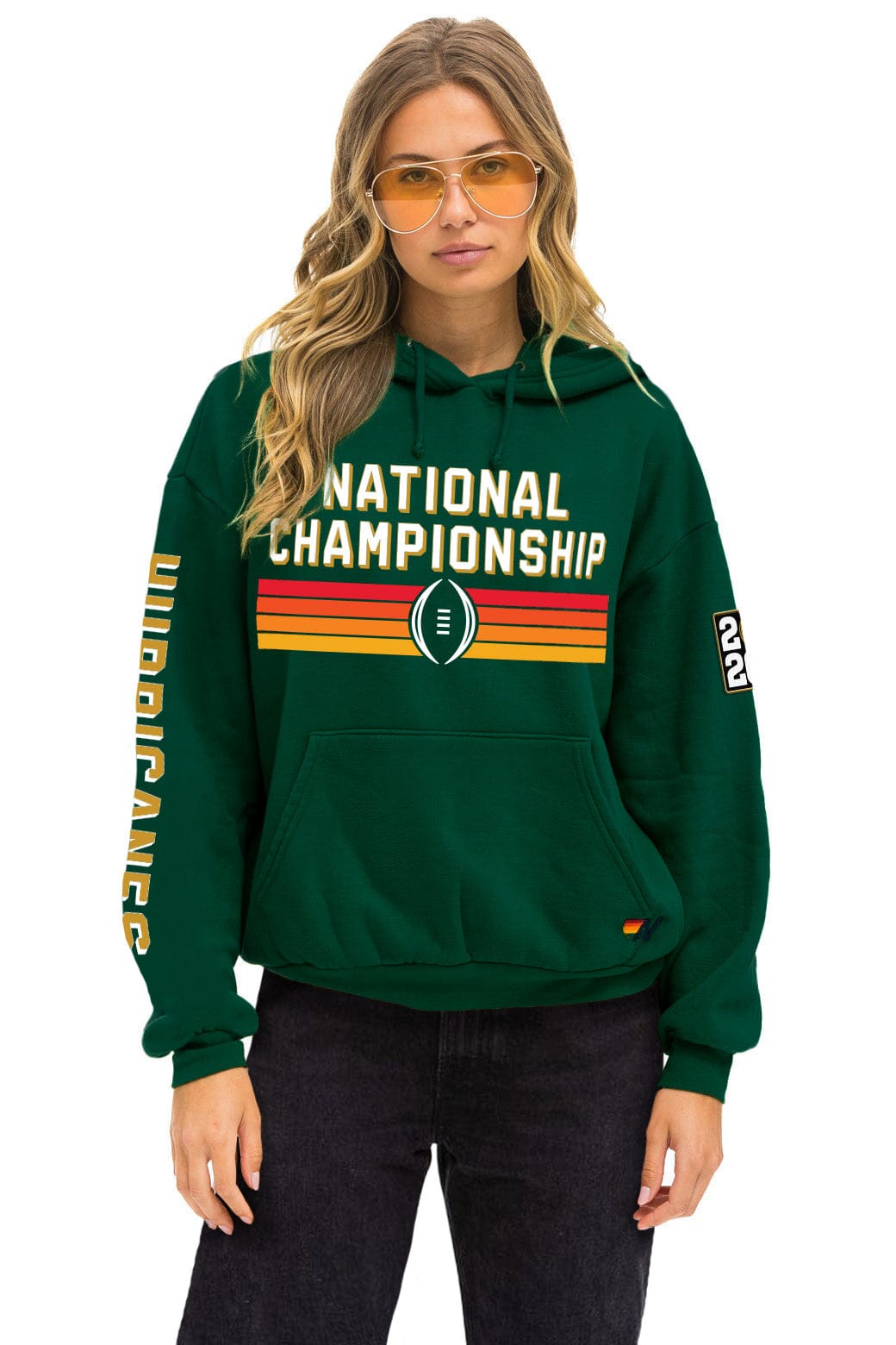 Classic UNIVERSITY OF MIAMI CFP CHAMPIONS 2026 RELAXED PULLOVER HOODIE - MIAMI GREEN