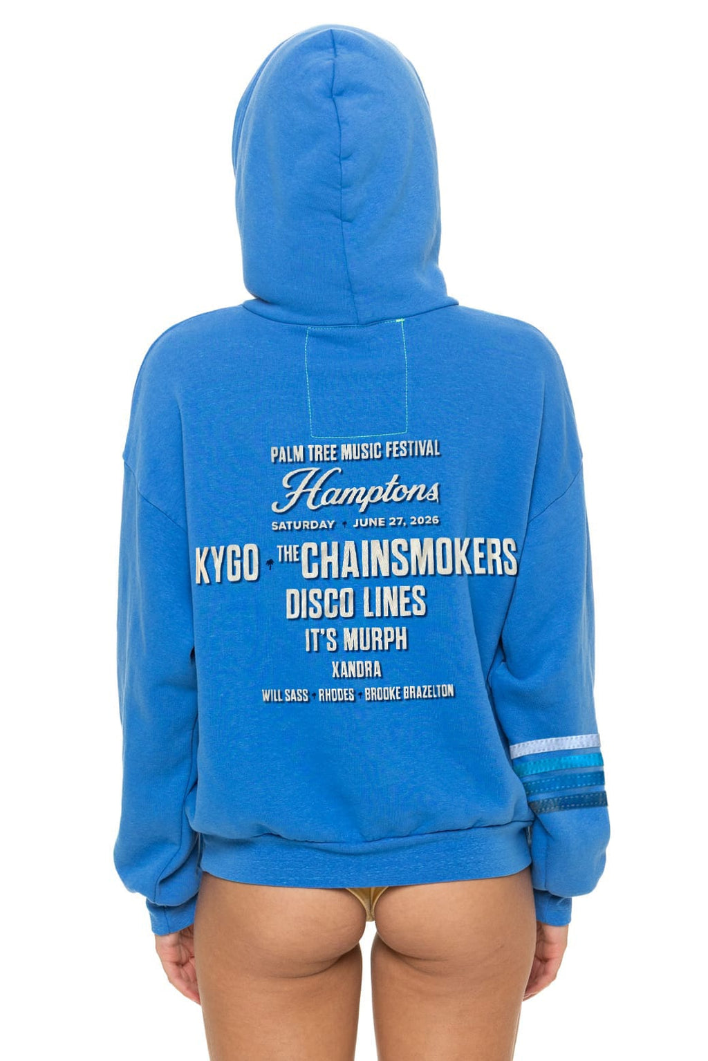 Classic PALM TREE FEST HAMPTONS 2026 PULLOVER HOODIE RELAXED - COBALT