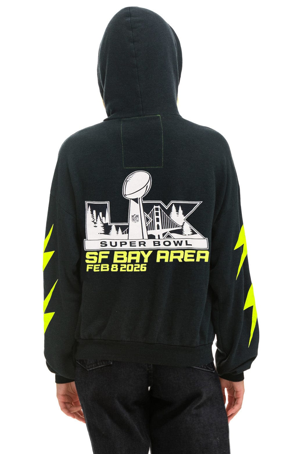 Classic SUPER BOWL 2026 BOLT RELAXED PULLOVER HOODIE - CHARCOAL