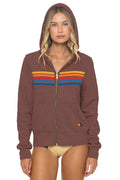 Classic 5 STRIPE HOODIE - MOCHA