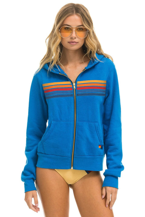 Classic 5 STRIPE HOODIE - OCEAN