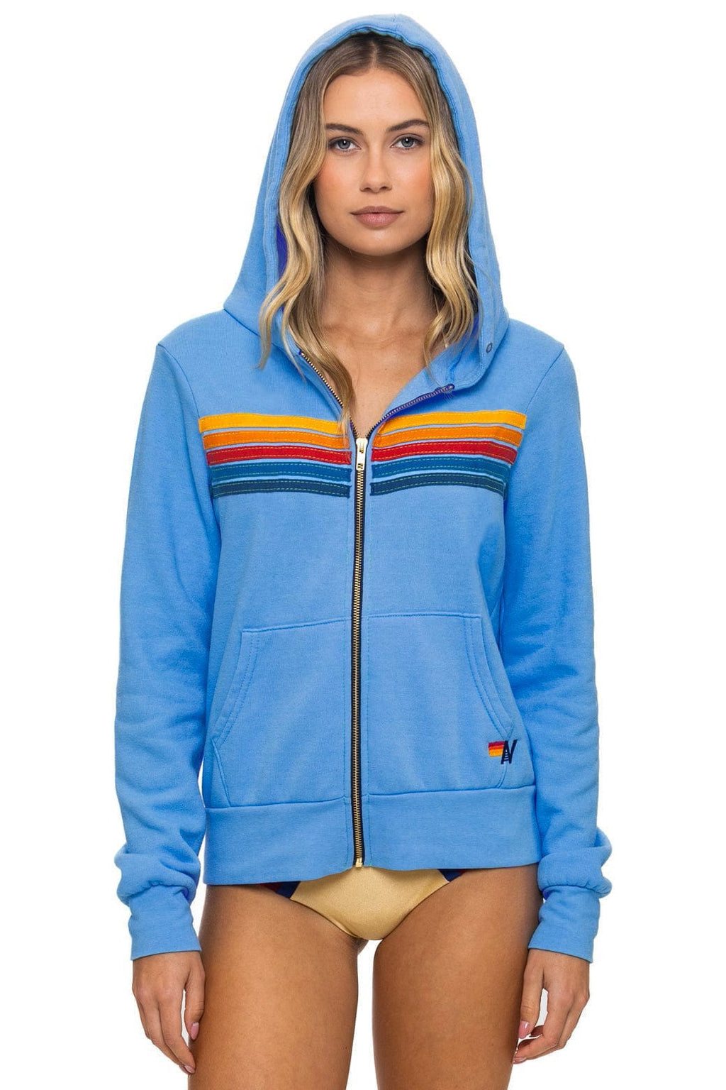 Classic 5 STRIPE HOODIE - RETRO OCEAN