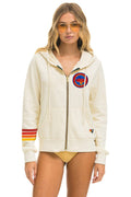 Classic UNIVERSITY OF TEXAS CIRCLE HOOK EM ZIP HOODIE - VINTAGE WHITE
