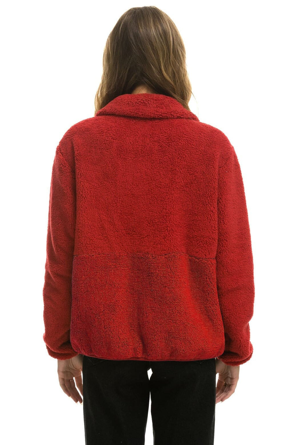 Classic TEDDY UNISEX HALF ZIP JACKET - CHERRY