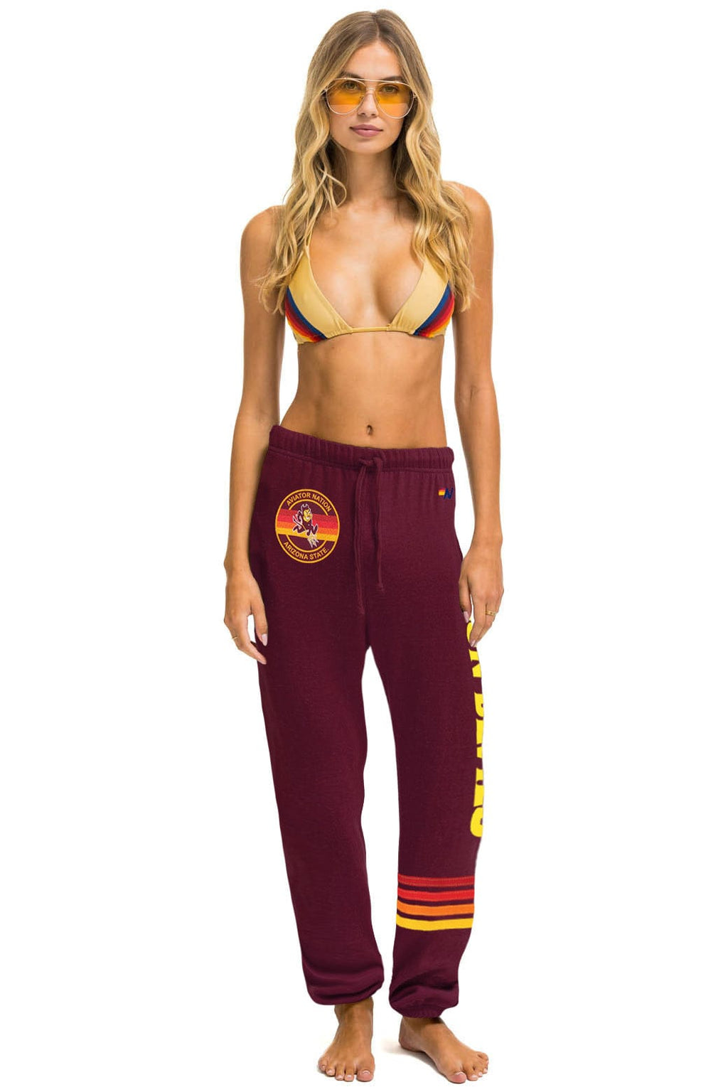 Classic ASU FORK UNISEX POCKET SWEATPANTS - MAROON