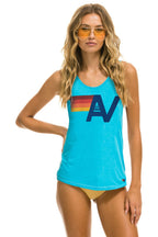 Classic MENS LOGO TANK - NEON BLUE