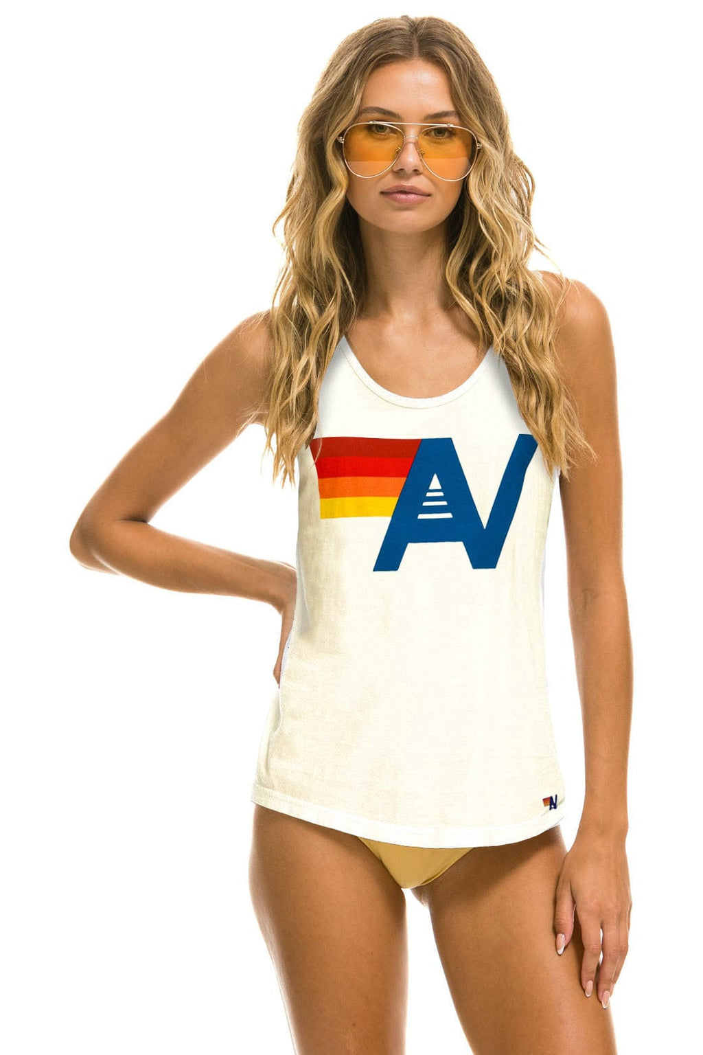 Classic MENS LOGO TANK - VINTAGE WHITE
