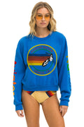 Classic AVIATOR NATION RELAXED VENICE CREW SWEATSHIRT - ADVENTURE BLUE