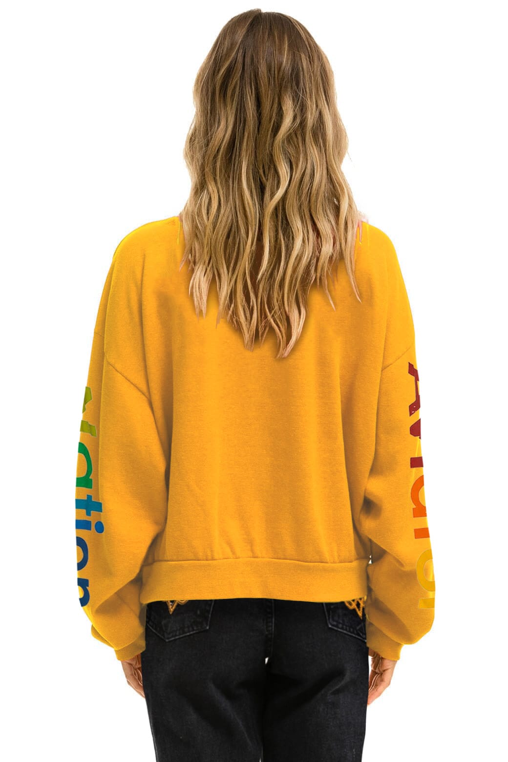 Classic AVIATOR NATION RELAXED VENICE CREW SWEATSHIRT - GOLD