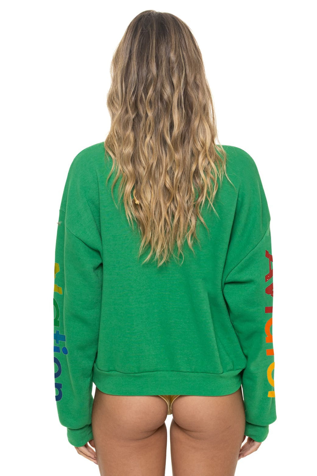 Classic AVIATOR NATION RELAXED VENICE CREW SWEATSHIRT - KELLY GREEN