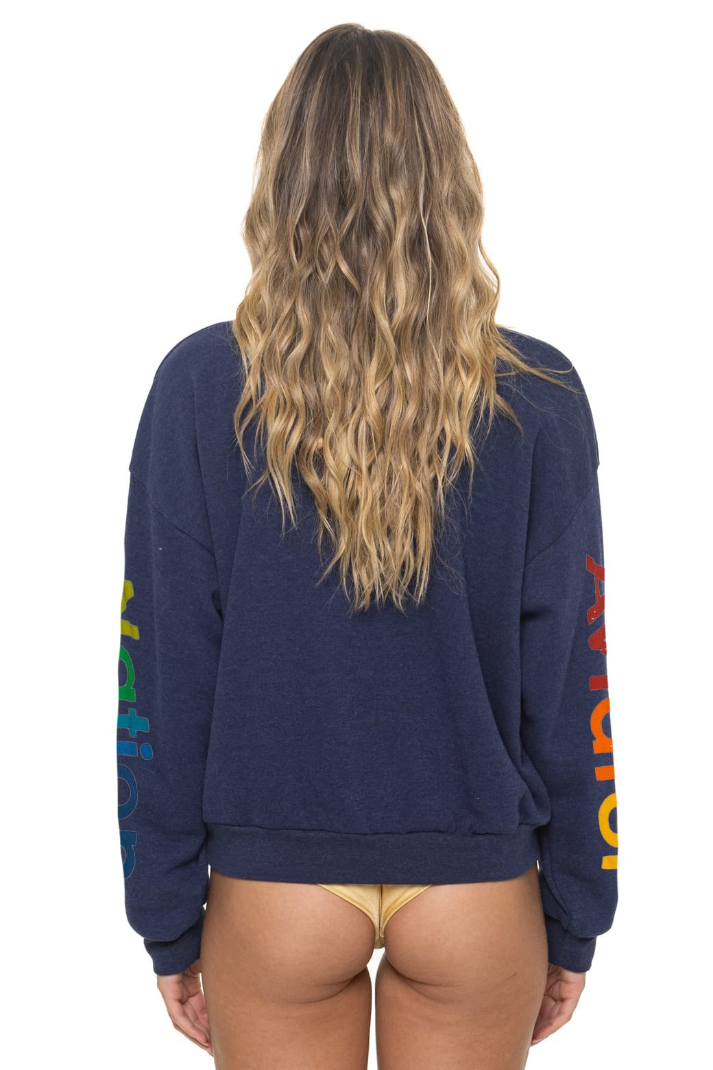 Classic AVIATOR NATION RELAXED VENICE CREW SWEATSHIRT - NAVY