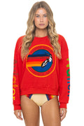 Classic AVIATOR NATION RELAXED VENICE CREW SWEATSHIRT - RED
