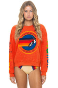 Classic AVIATOR NATION RELAXED VENICE CREW SWEATSHIRT - VINTAGE ORANGE