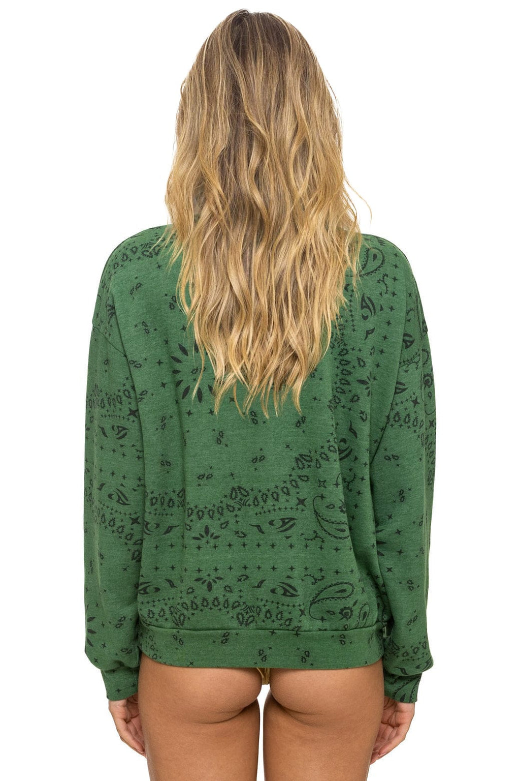 Classic BANDANA RELAXED CREW SWEATSHIRT - PALM