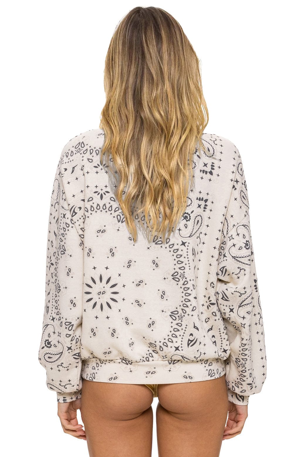 Classic BANDANA RELAXED CREW SWEATSHIRT - VINTAGE WHITE