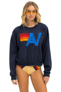 Classic LOGO RELAXED CREW SWEATSHIRT - NAVY