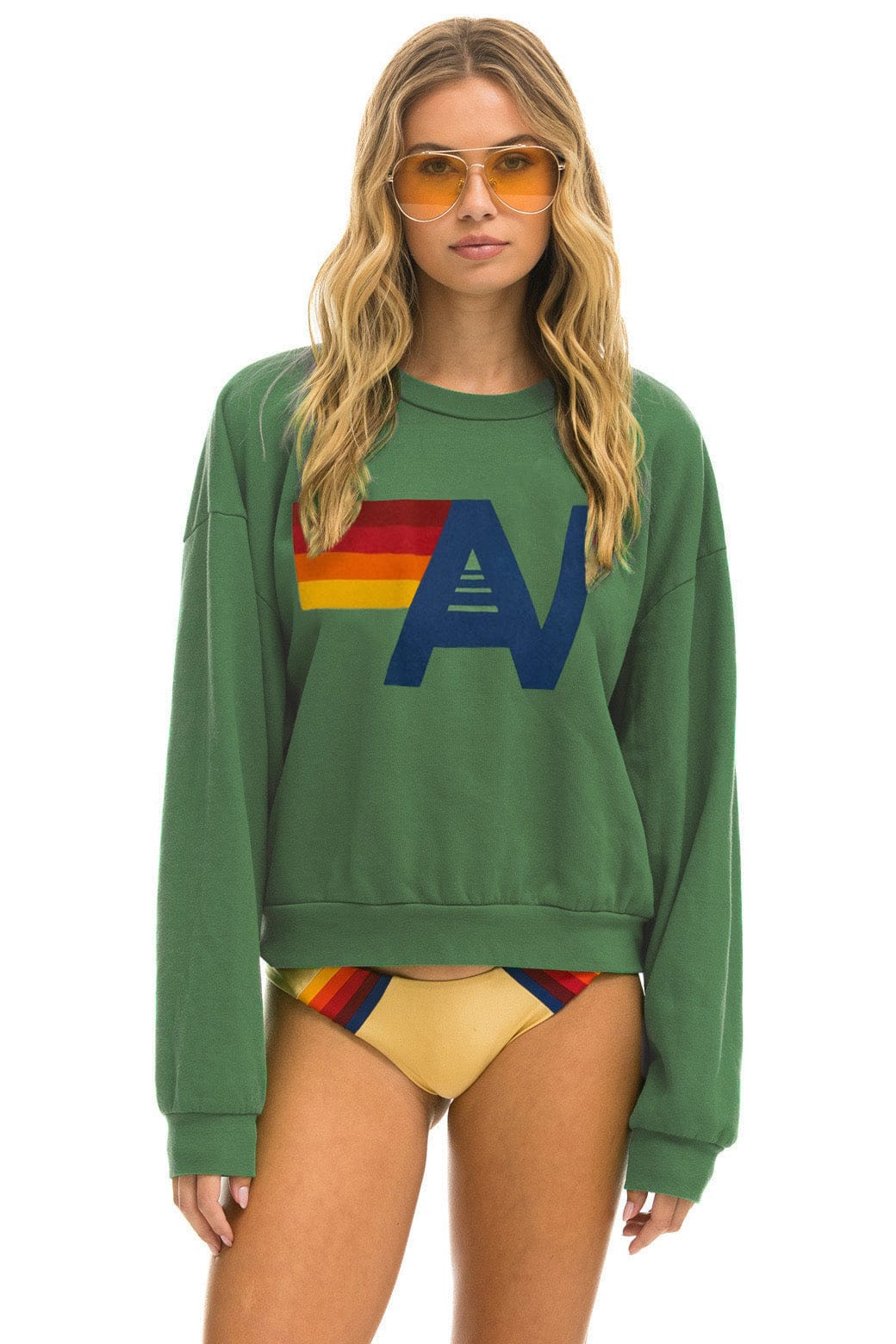 Classic LOGO RELAXED CREW SWEATSHIRT - PALM