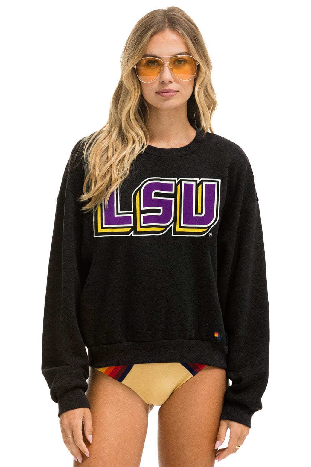 Classic LSU RELAXED CREW SWEATSHIRT - BLACK