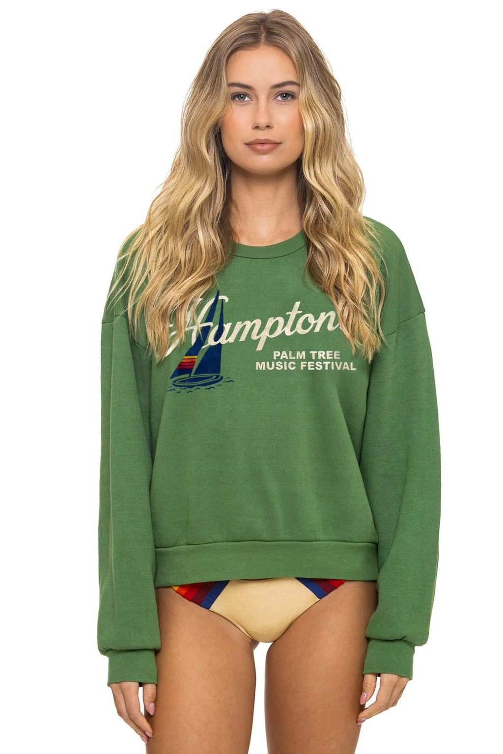 Classic PALM TREE FEST HAMPTONS 2026 CREW SWEATSHIRT RELAXED - PALM