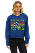 Classic SEATTLE SEAHAWKS HELMET RELAXED CREW SWEATSHIRT - ROYAL