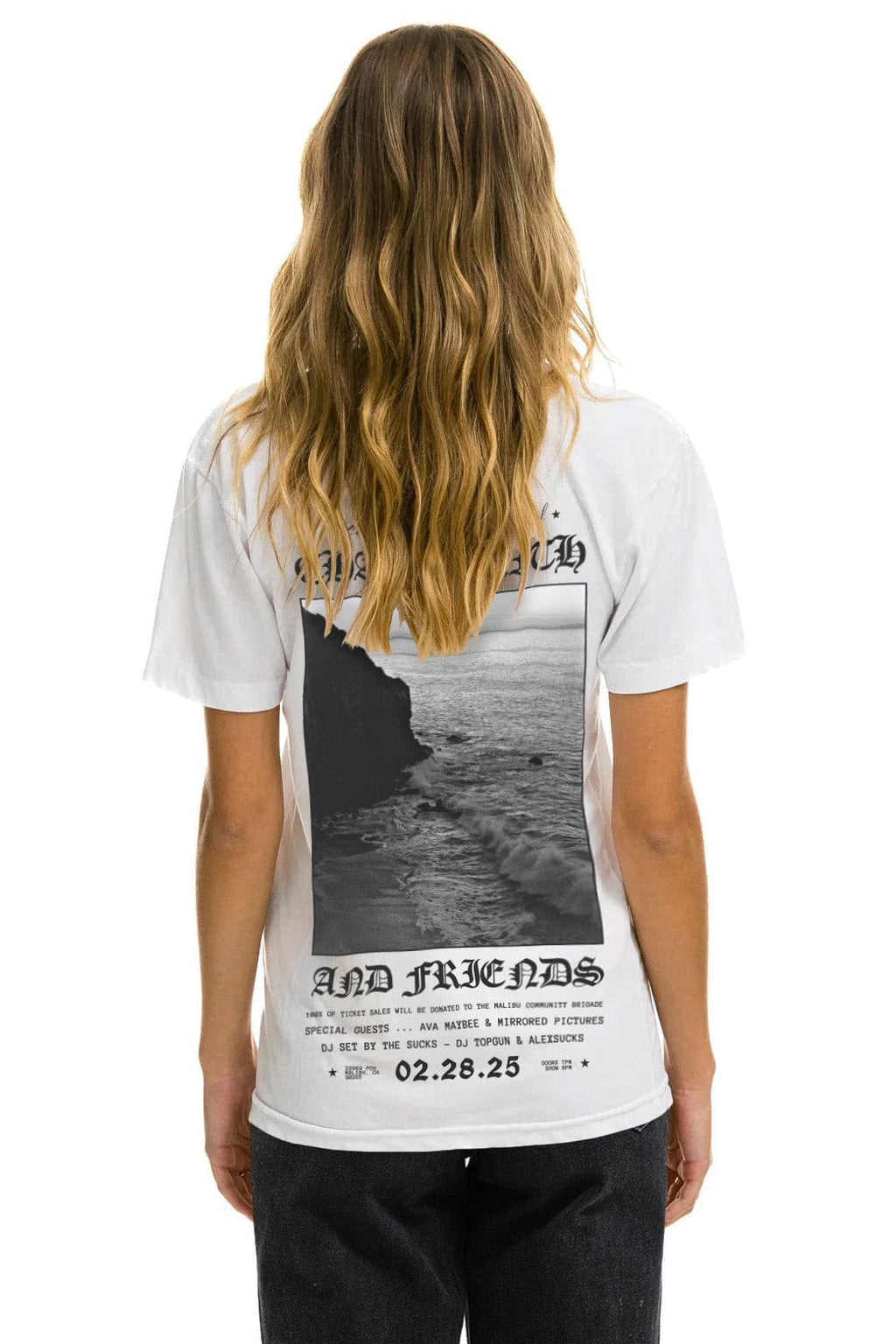 Classic CHAD SMITH DREAMLAND LA FIRES BENEFIT CREW TEE - WHITE