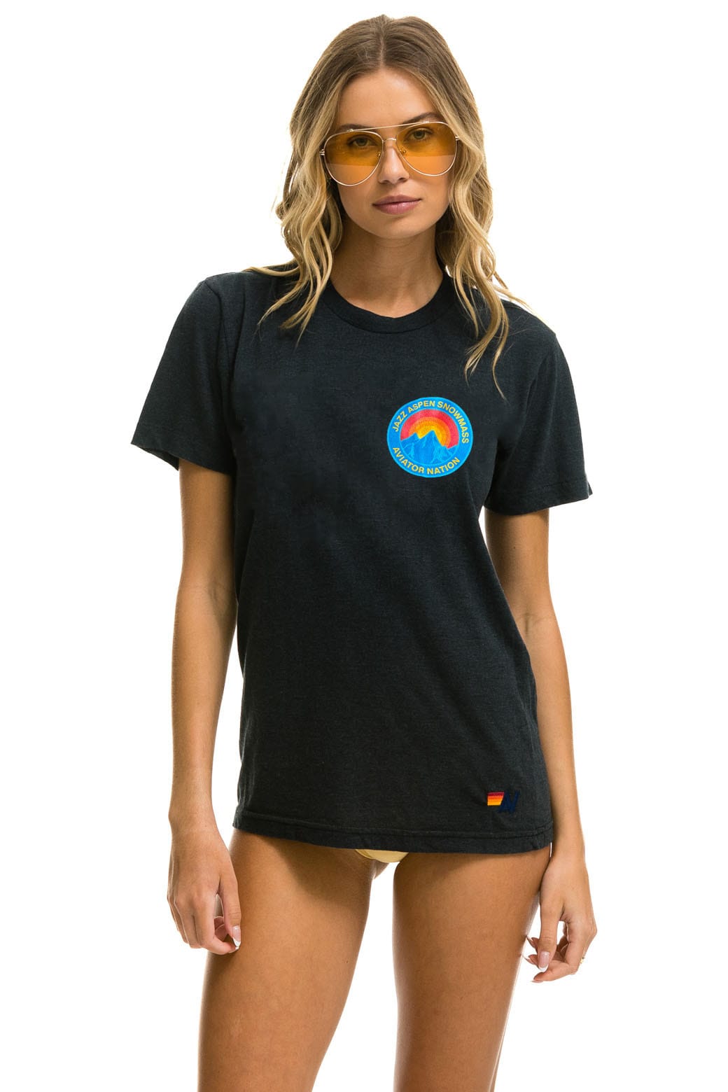 Classic JAZZ ASPEN SNOWMASS 2026 CREW TEE SHIRT - CHARCOAL