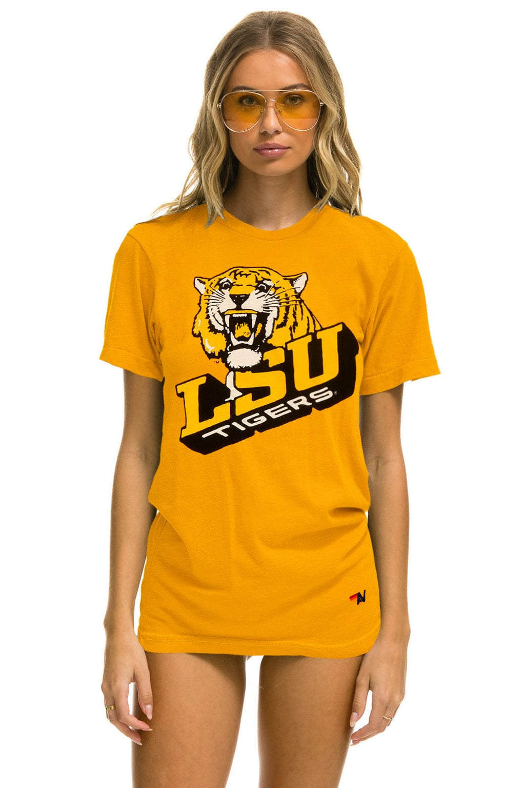 Classic LSU BOLT CREW TEE SHIRT - GOLD