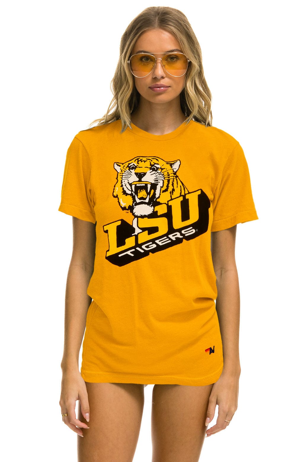 Classic LSU BOLT CREW TEE SHIRT - GOLD