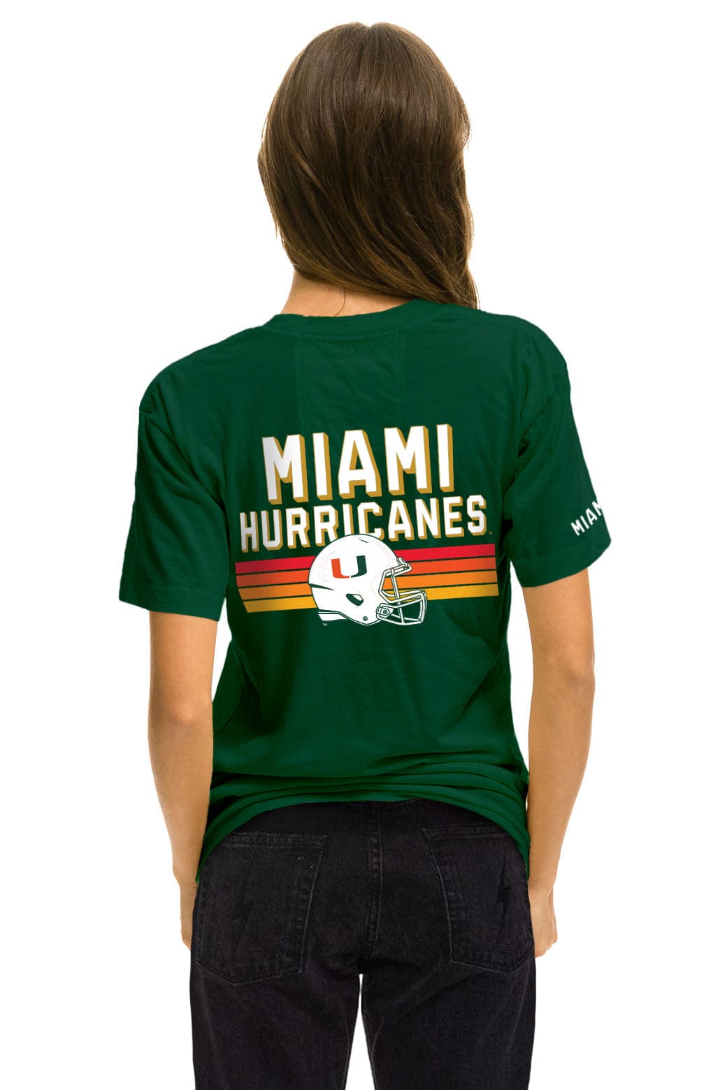 Classic UNIVERSITY OF MIAMI CFP 2026 CREW TEE SHIRT - MIAMI GREEN