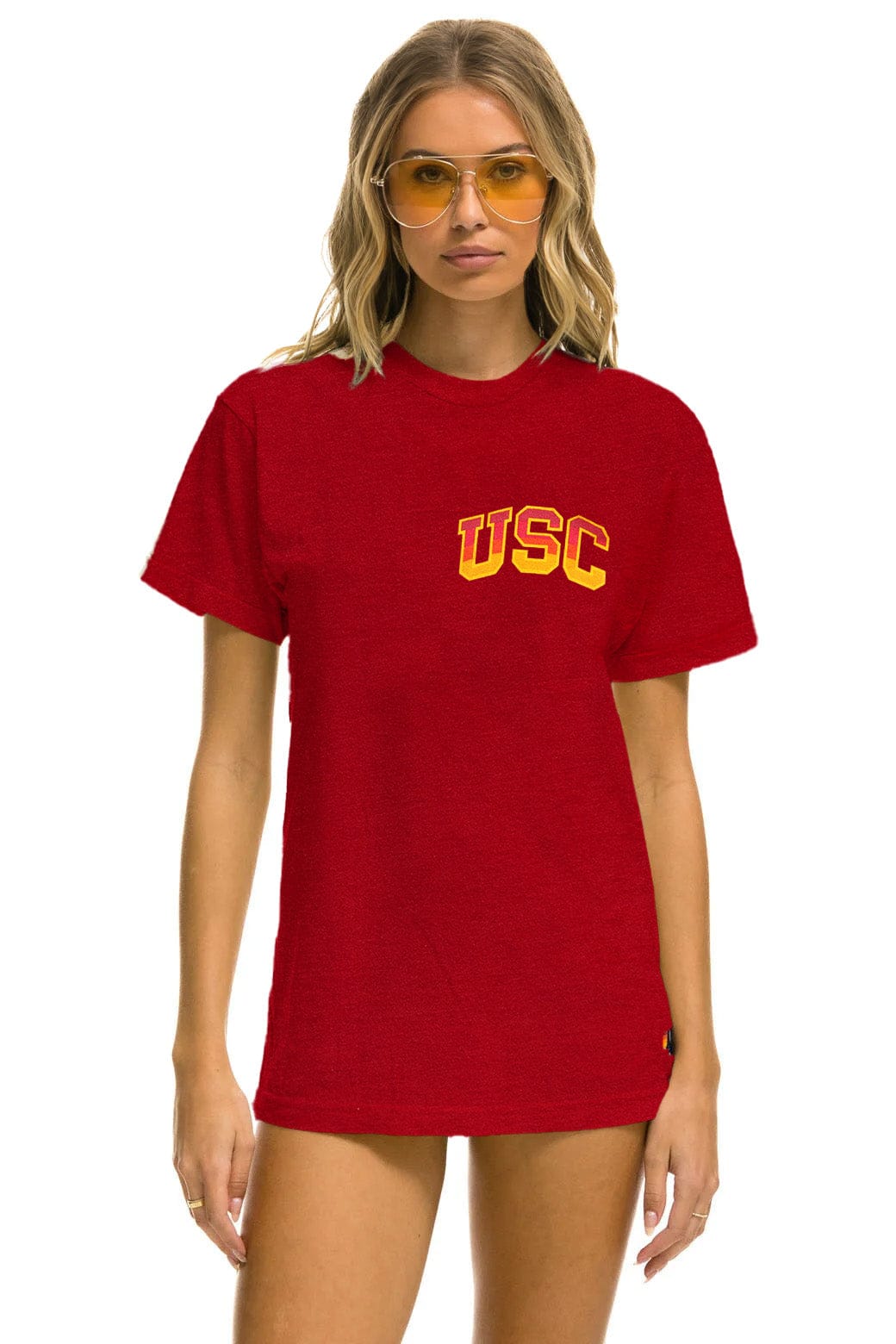 Classic UNIVERSITY OF SOUTHERN CALIFORNIA BOLT CREW TEE SHIRT - CARDINAL