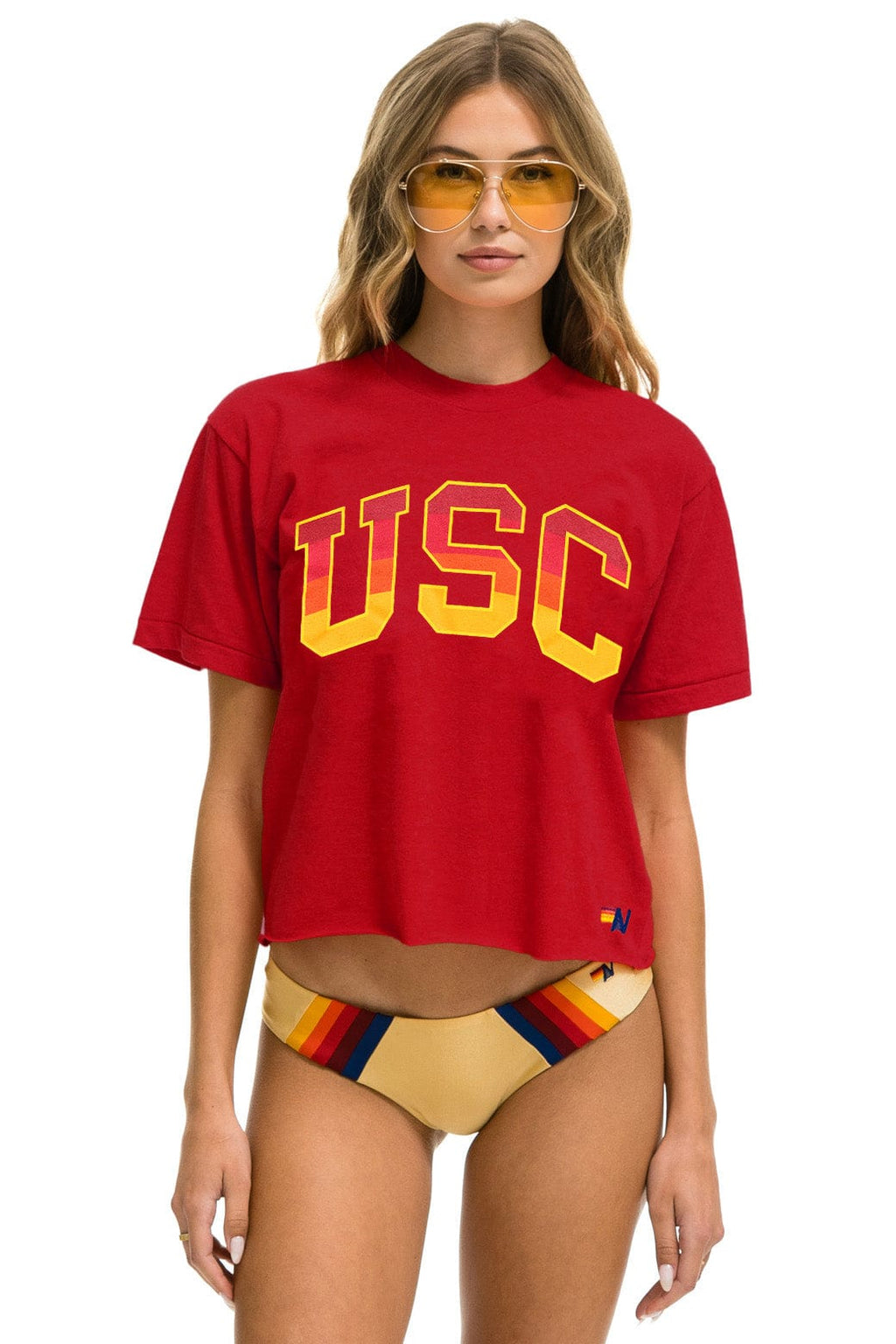 Classic UNIVERSITY OF SOUTHERN CALIFORNIA BOYFRIEND TEE - CARDINAL