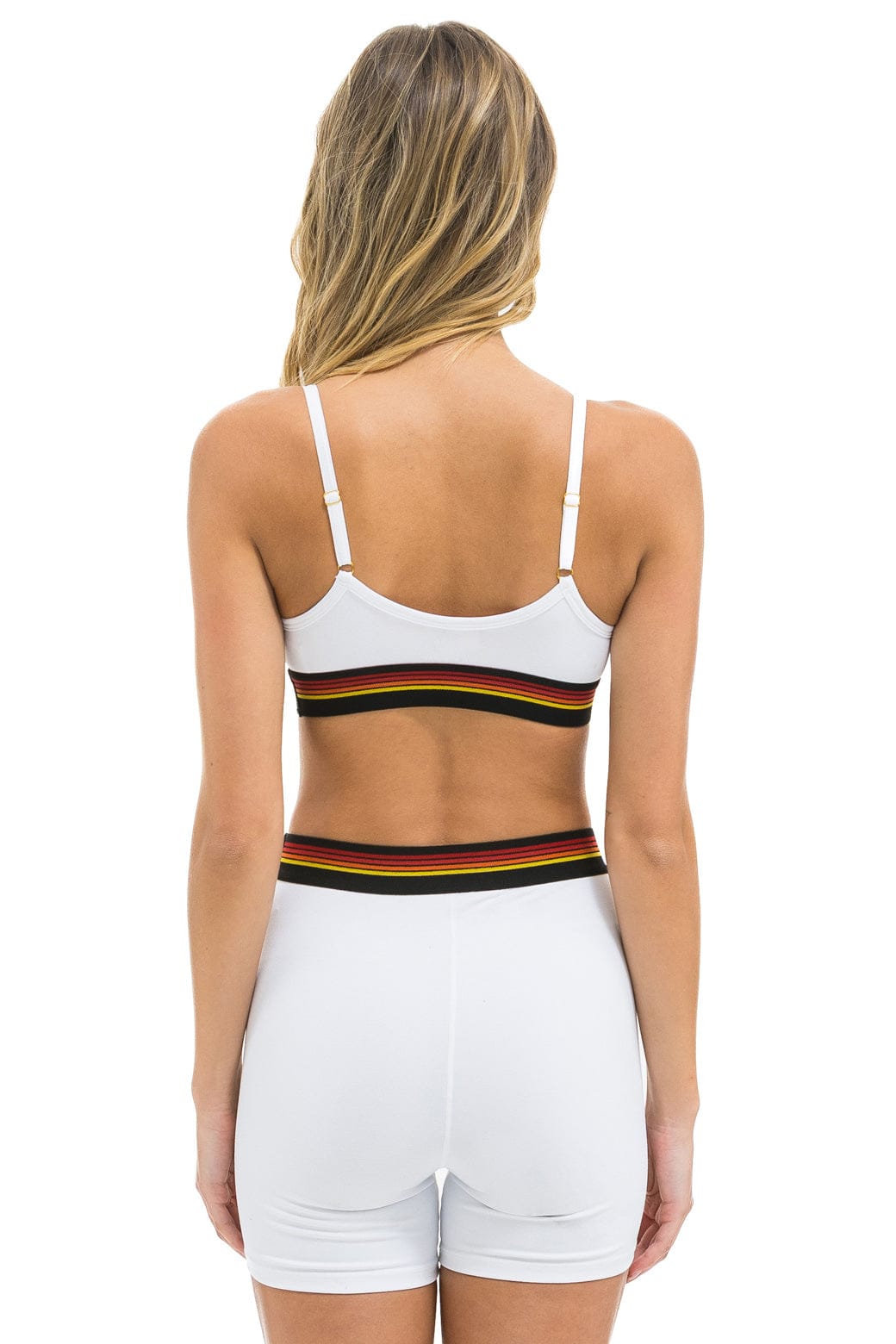 Classic LOGO 4 INCH HI-RISE BIKER SHORT - WHITE