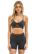 Classic LOGO ELASTIC KEYHOLE BRA - CHARCOAL