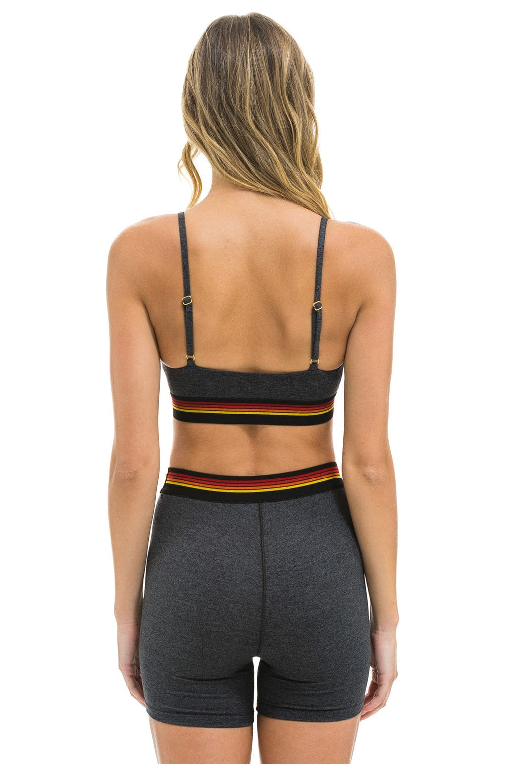 Classic LOGO ELASTIC KEYHOLE BRA - CHARCOAL