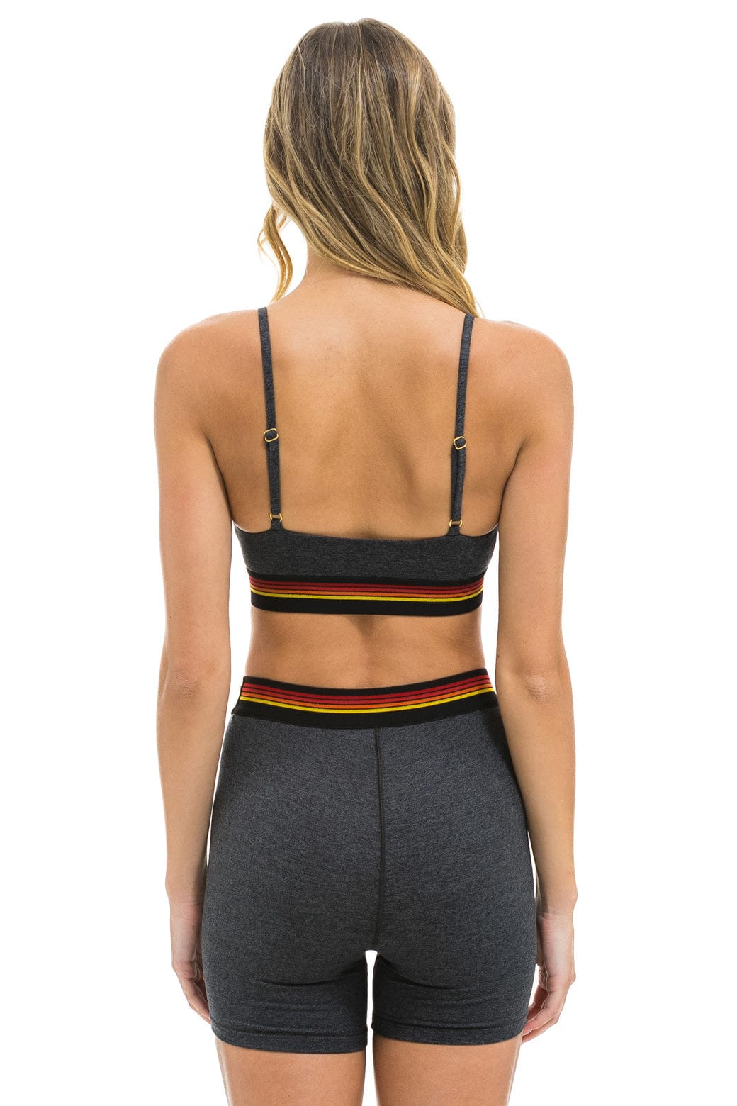 Classic LOGO ELASTIC KEYHOLE BRA - CHARCOAL