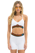 Classic LOGO ELASTIC KEYHOLE BRA - WHITE