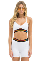 Classic LOGO ELASTIC KEYHOLE BRA - WHITE