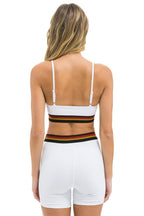 Classic LOGO ELASTIC KEYHOLE BRA - WHITE