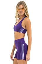Classic WOMENS 5 STRIPE SPORTS BRA - GRAPE