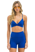 Classic WIDE RIB 4IN HI-RISE BIKER SHORT - ROYAL