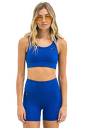 Classic WIDE RIB WOMENS SCOOP BACK SPORTS BRA - ROYAL
