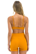 Classic WIDE RIB 4IN HI-RISE BIKER SHORT - GOLD