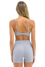 Classic WIDE RIB TRIANGLE ADJUSTABLE SPORTS BRA - LIGHT GREY