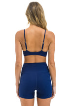 Classic WIDE RIB TRIANGLE ADJUSTABLE SPORTS BRA - NAVY